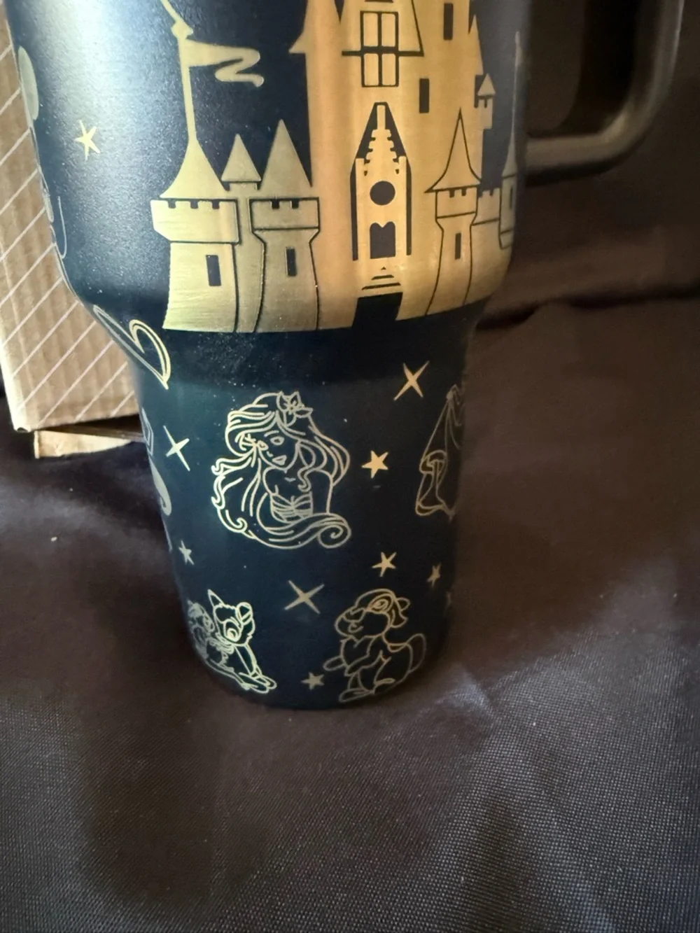 New Stanley 40oz Black & Gold Laser Engraved Disney Castle Stainless Tumbler - Picture 5 of 13